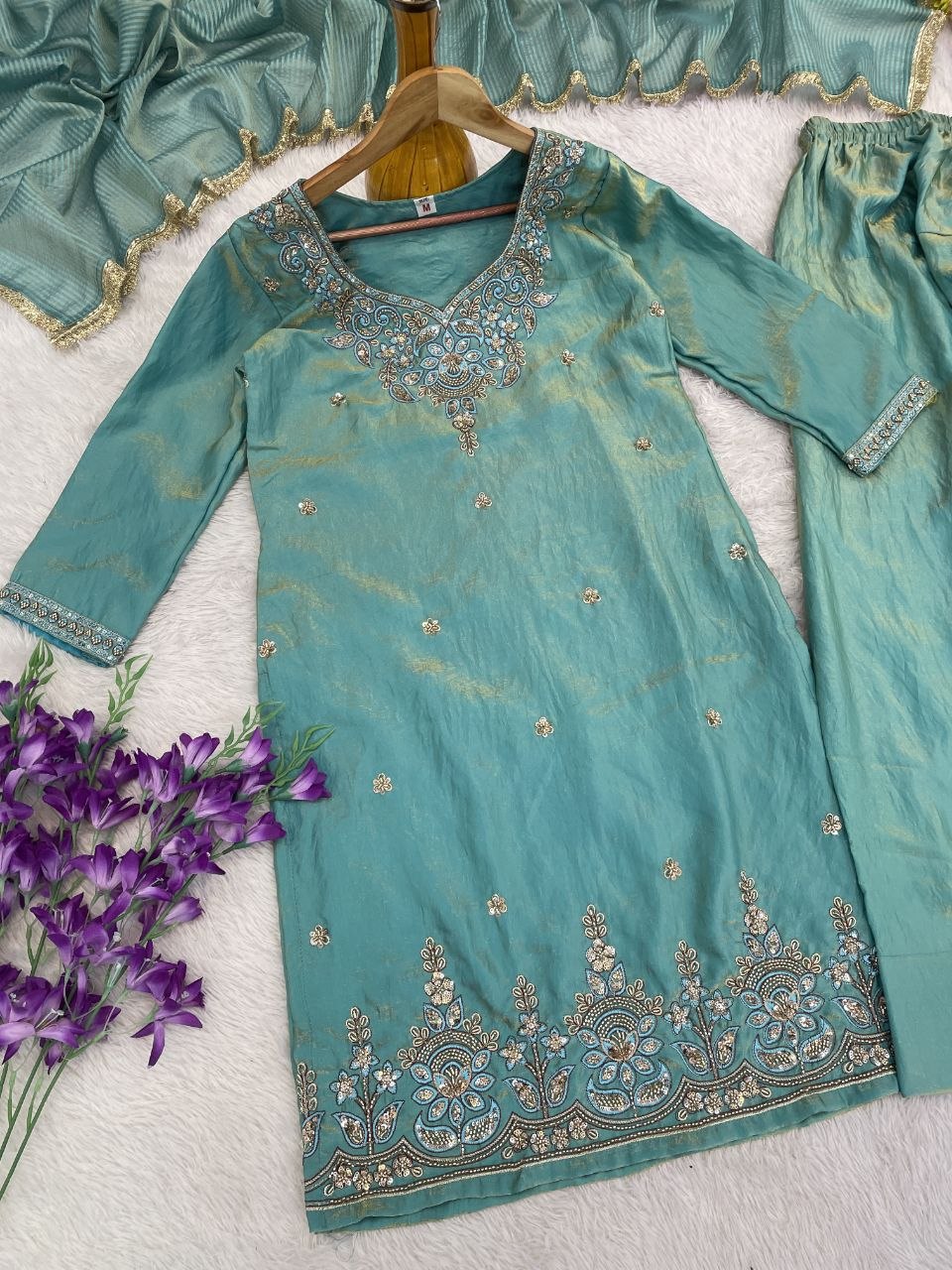 Presenting New Ready Made Kurti Pant Dupatta Collection
