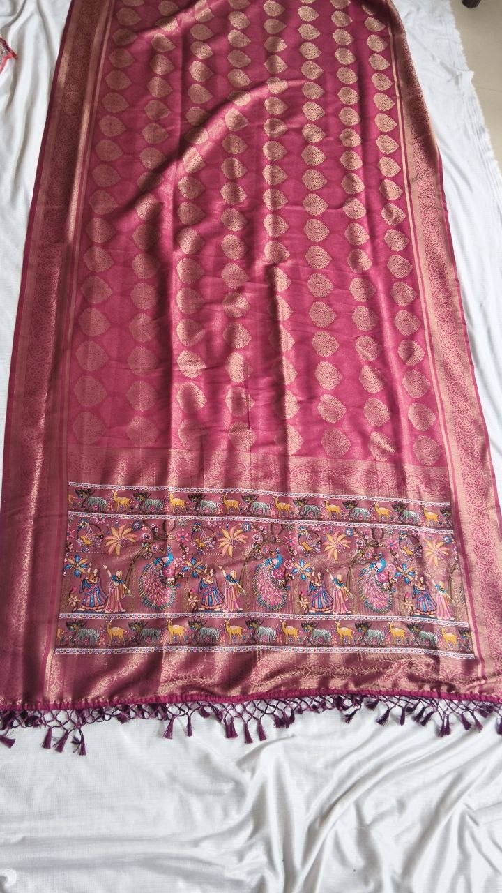Premium Digital Silk Print Saree