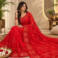 Heavy Butterfly Net Work Beautiful Aari work Saree