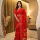 Heavy Butterfly Net Work Beautiful Aari work Saree
