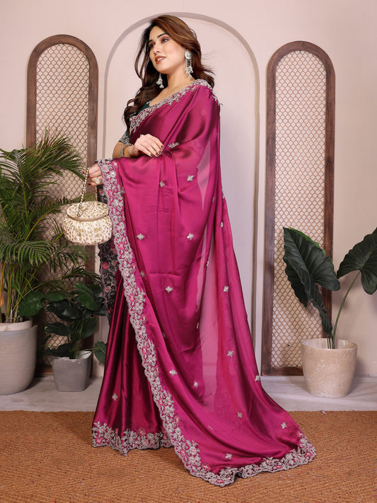 Party Wear Soft Rangoli Silk Saree