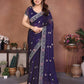 Party Wear Soft Fendy Chiffon Silk Saree