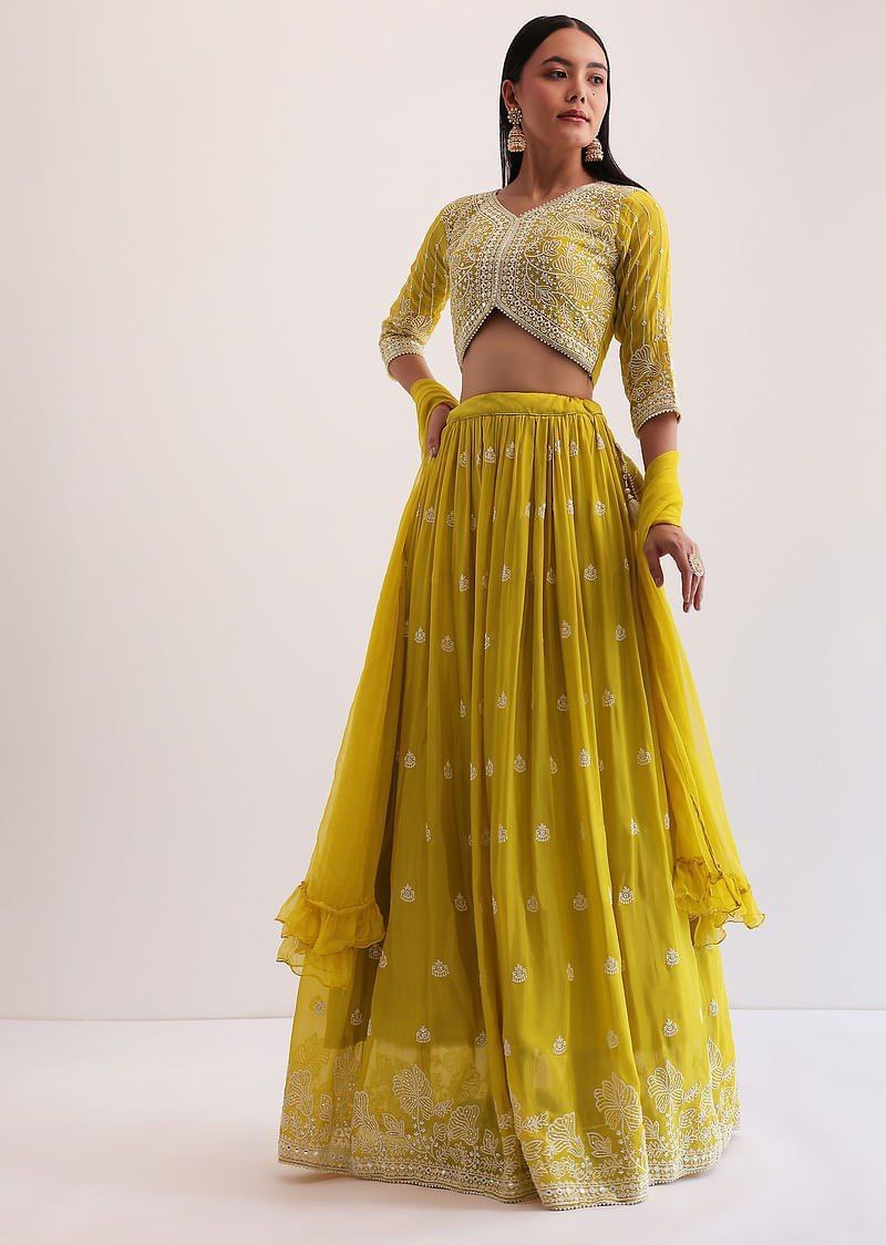 Faux Georgette Sequence Embroidery Work Choli