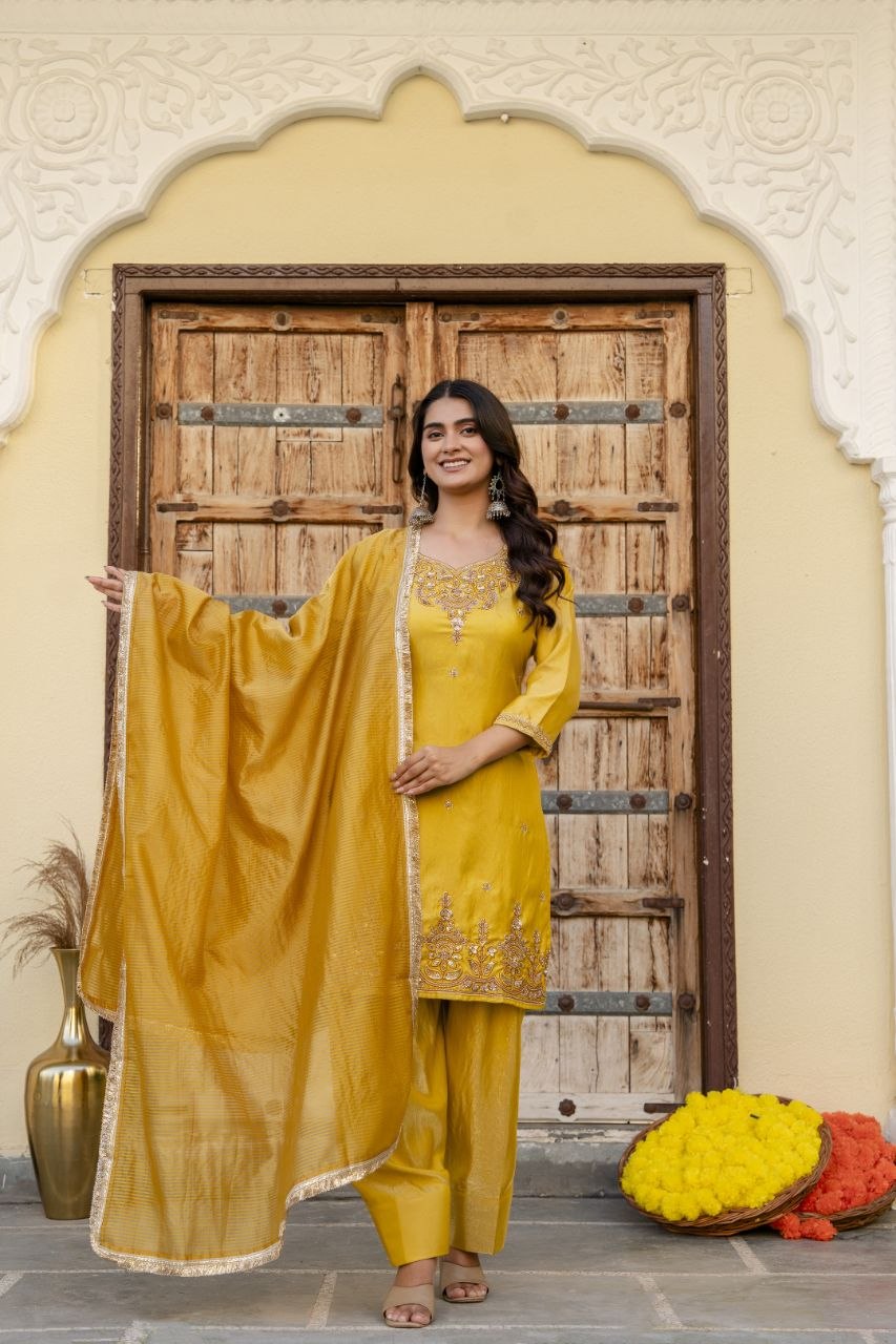 Presenting New Ready Made Kurti Pant Dupatta Collection