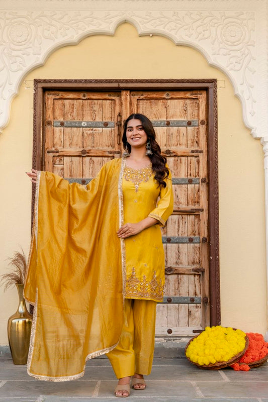 Presenting New Ready Made Kurti Pant Dupatta Collection