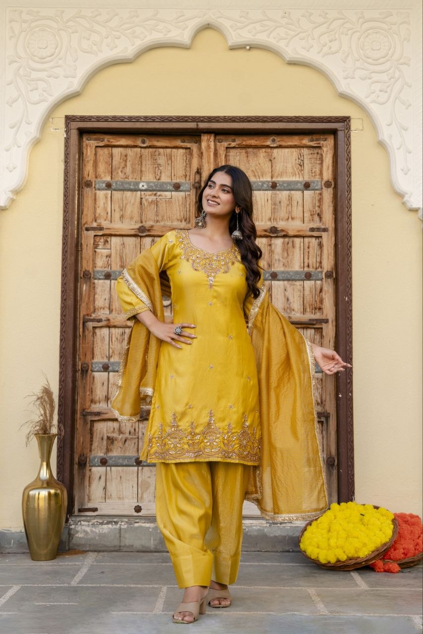 Presenting New Ready Made Kurti Pant Dupatta Collection