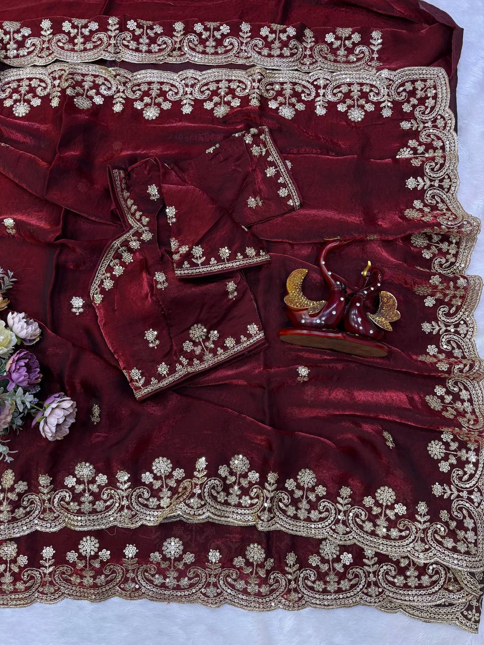 Soft Two tone Space Silk Saree