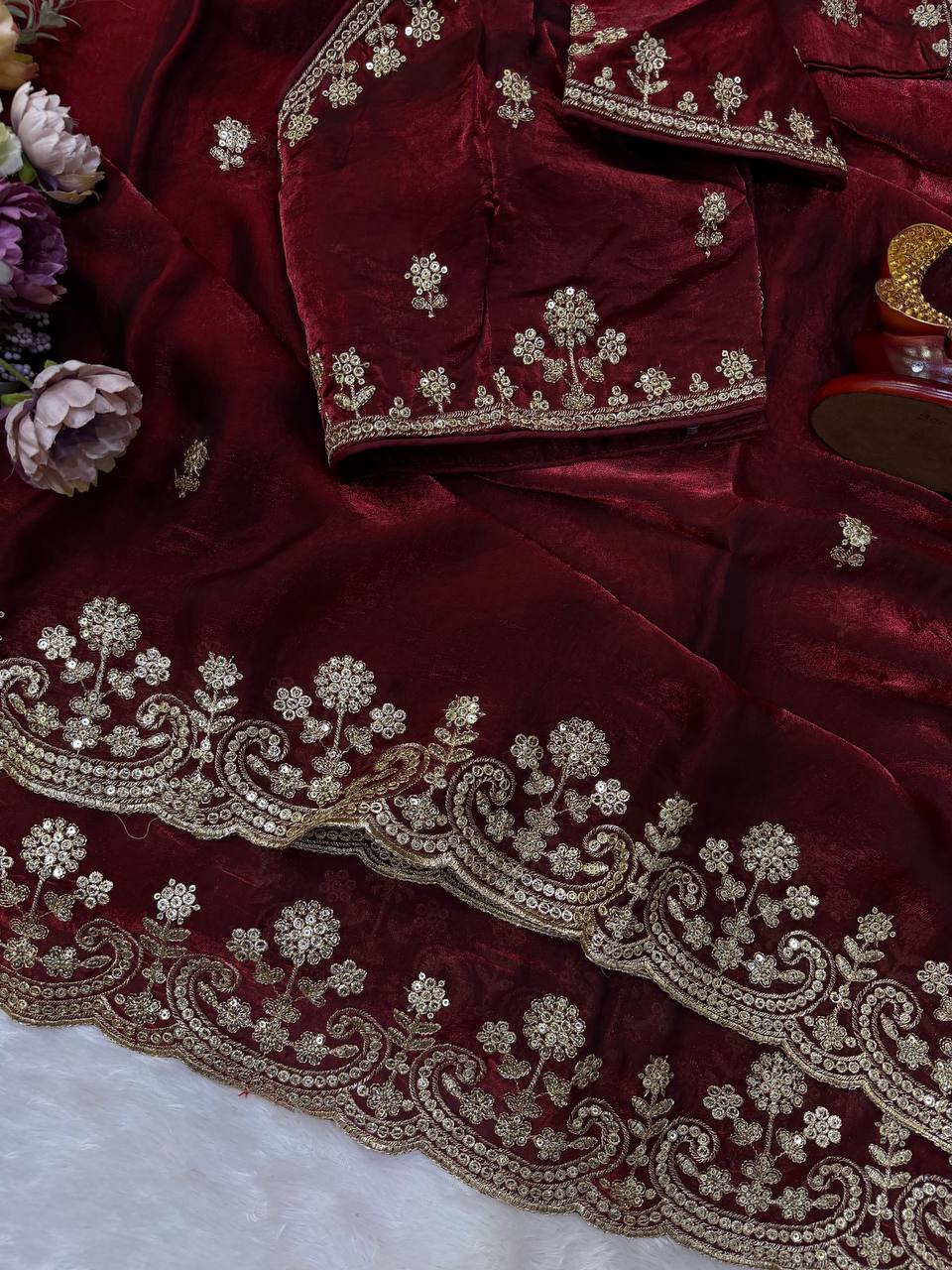 Soft Two tone Space Silk Saree