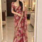 Premium Tabby Silk Embellished With Beautiful Print Saree