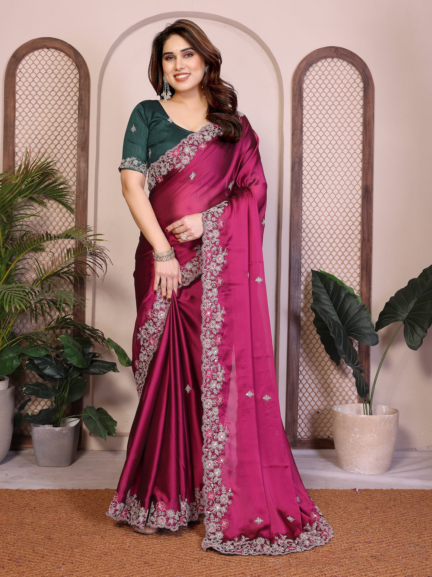 Party Wear Soft Rangoli Silk Saree