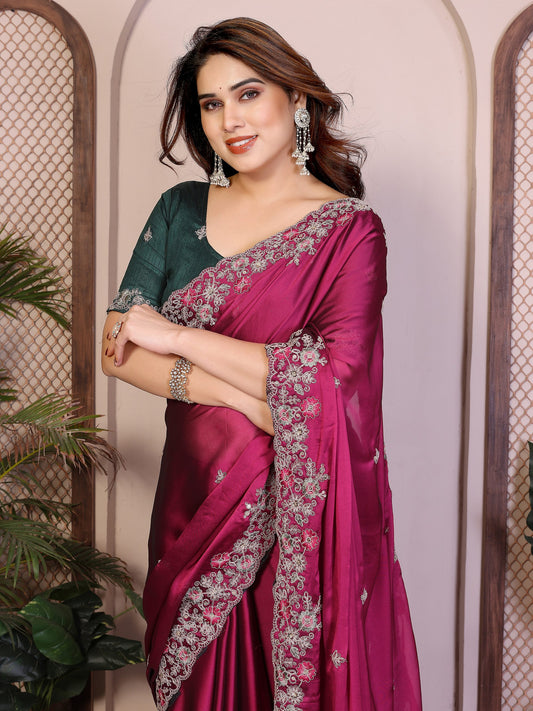 Party Wear Soft Rangoli Silk Saree