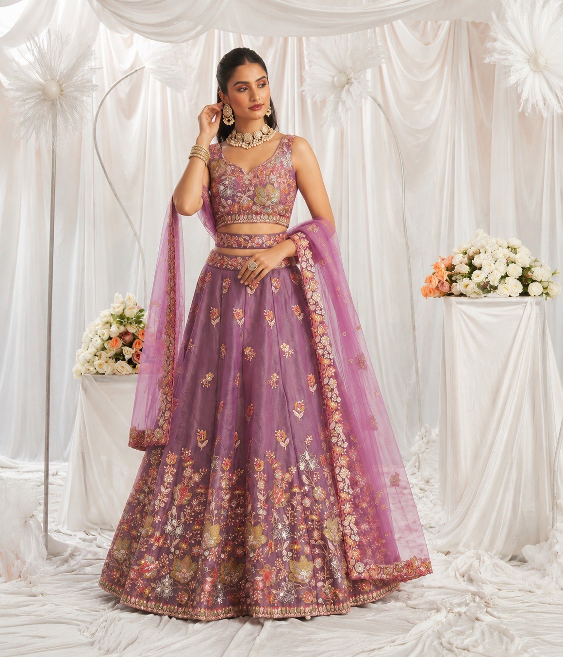 Fandy Zari Sequence & Embroidery Choli