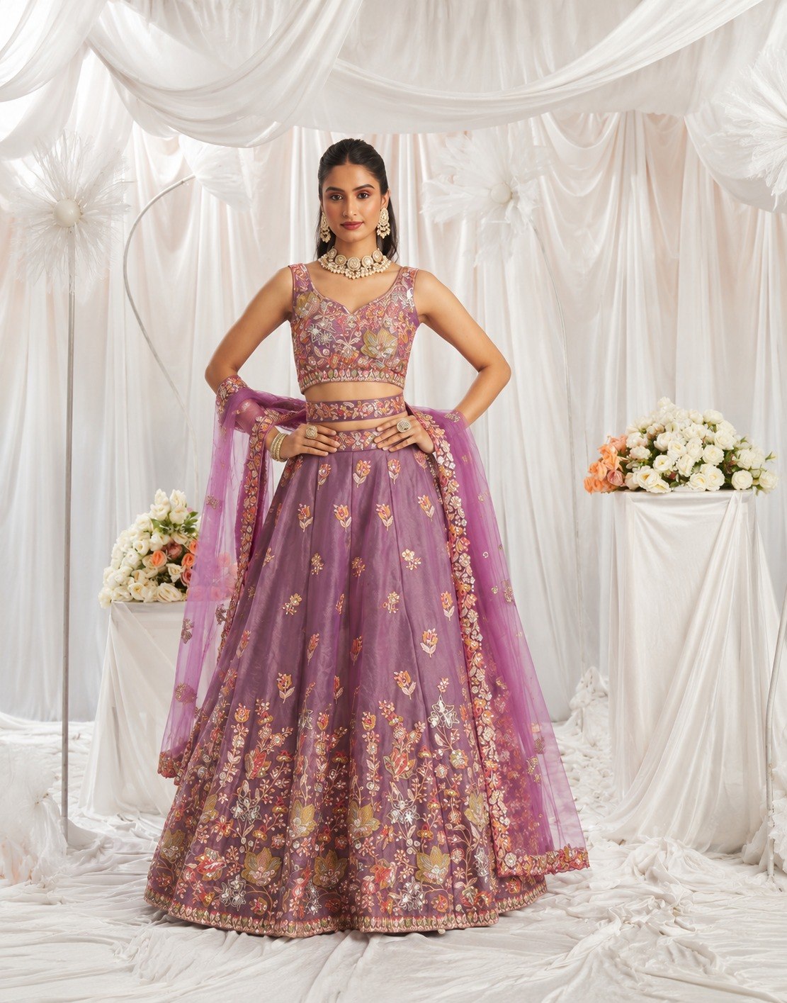 Fandy Zari Sequence & Embroidery Choli