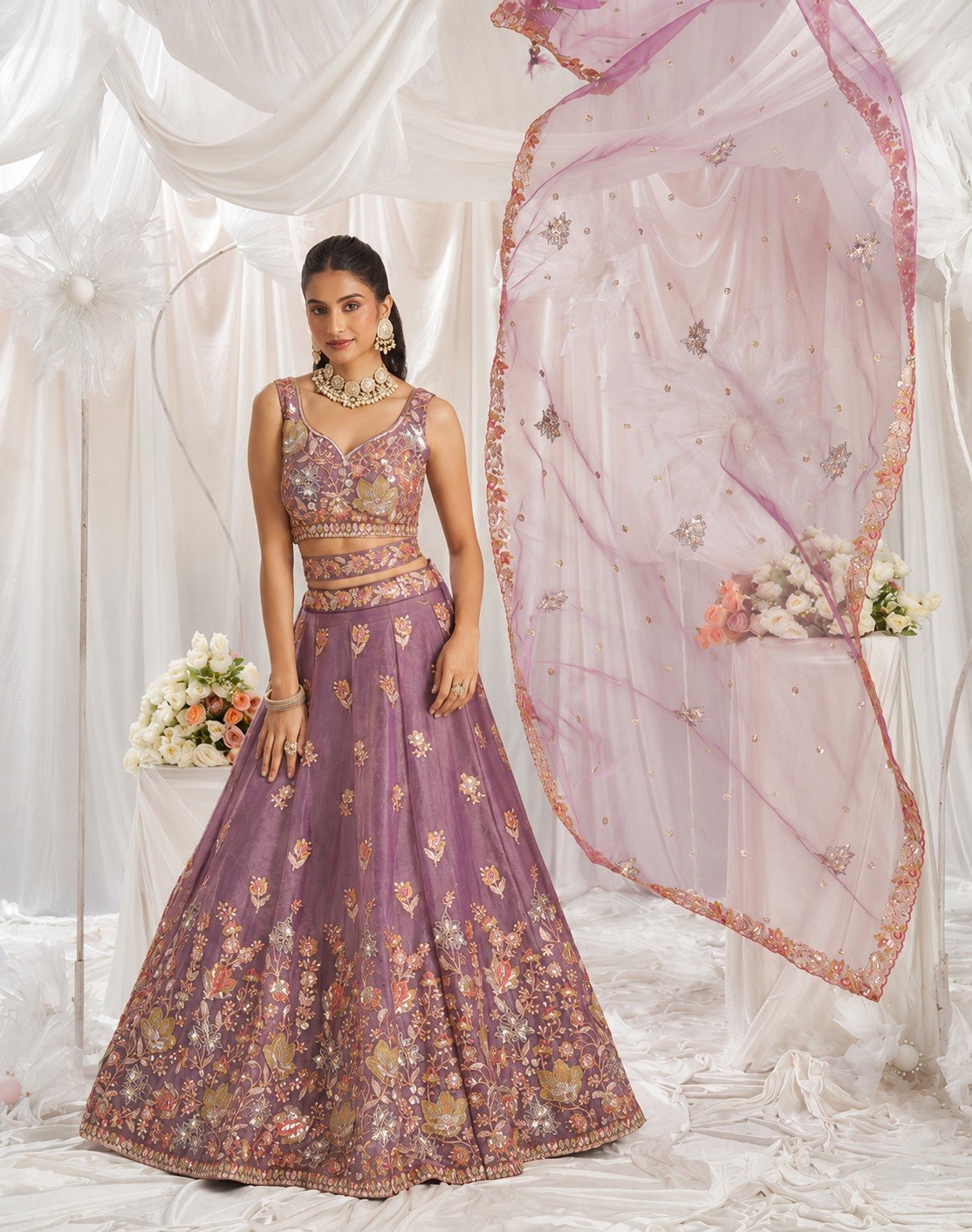 Fandy Zari Sequence & Embroidery Choli