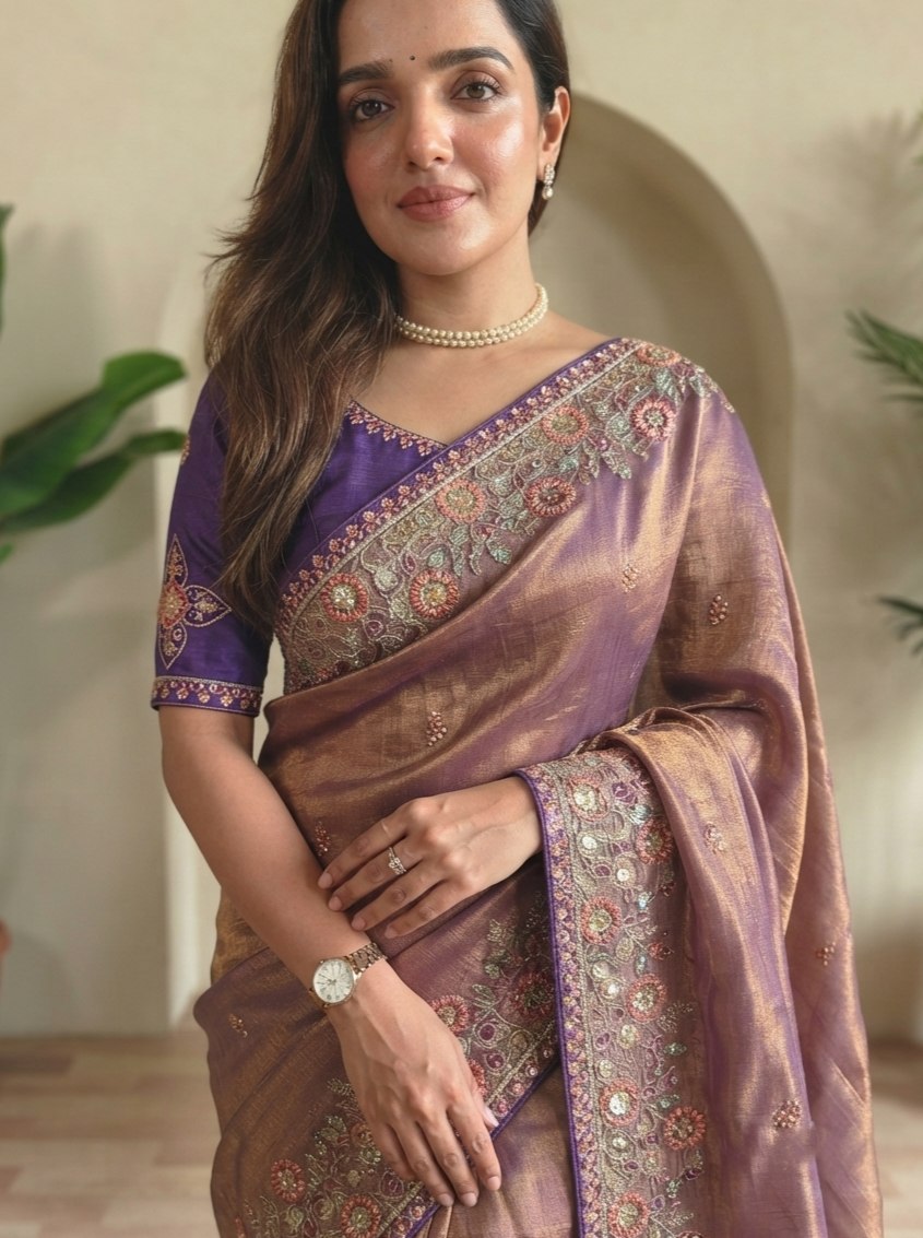 Party & Wedding Wear Soft Fendy silk Saree