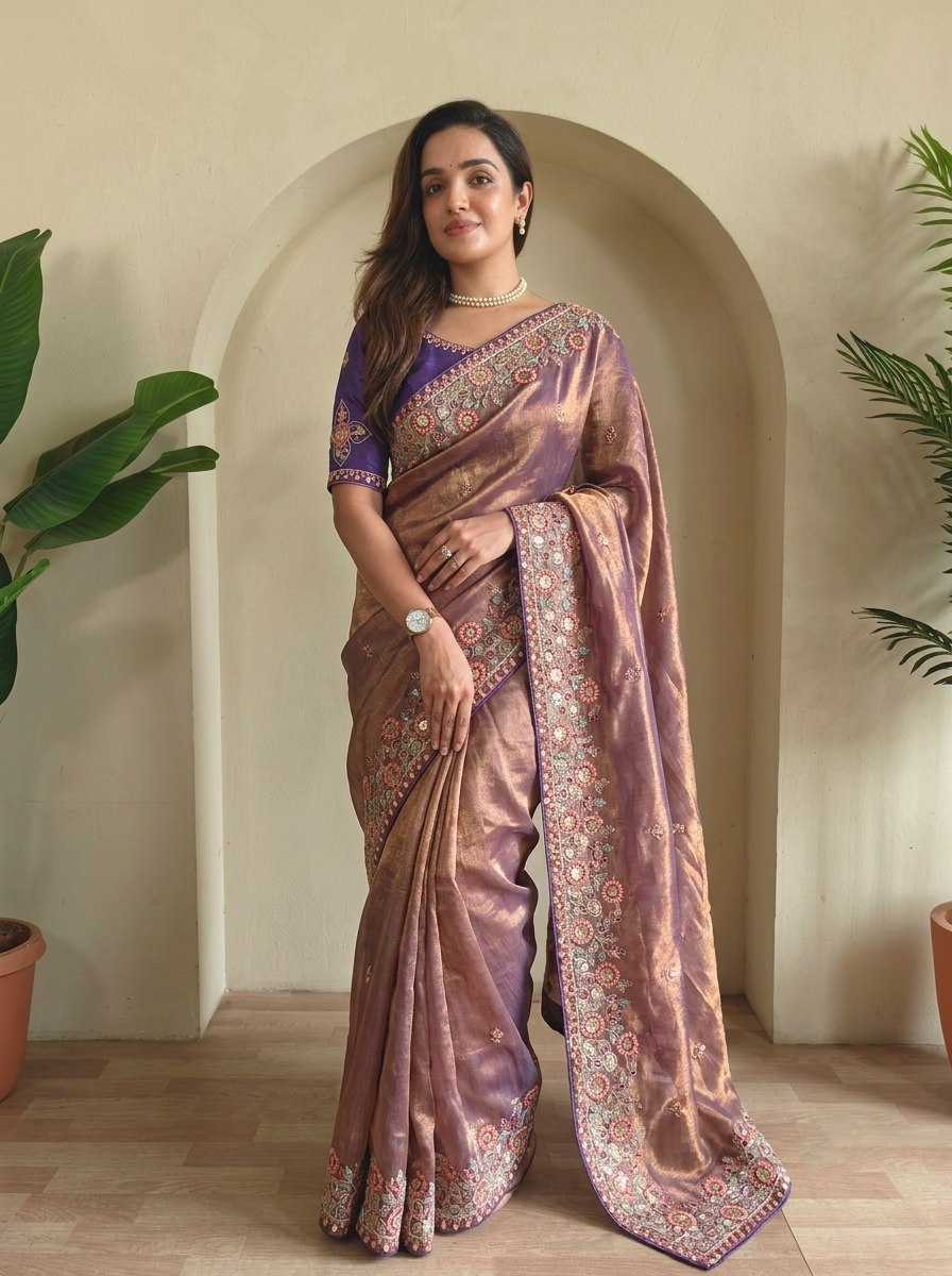 Party & Wedding Wear Soft Fendy silk Saree