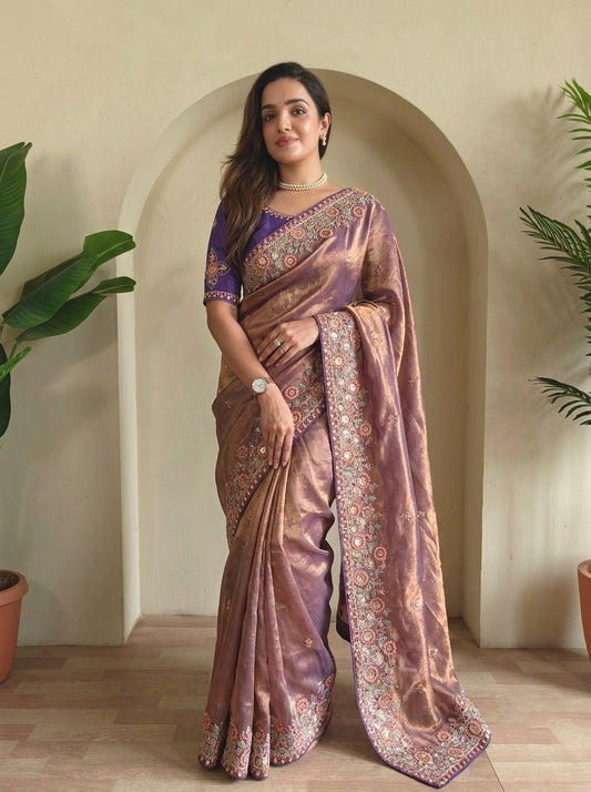 Party & Wedding Wear Soft Fendy silk Saree