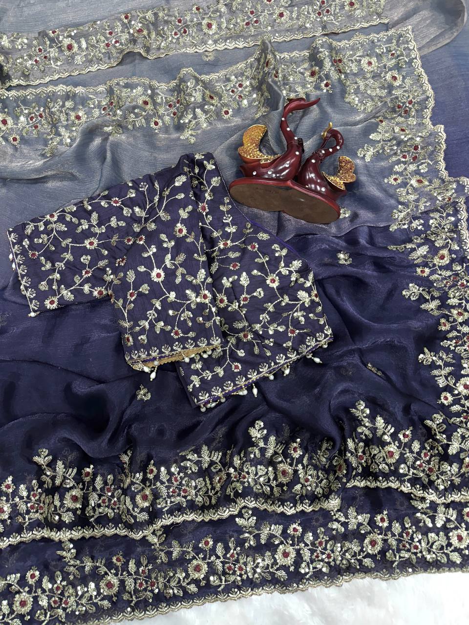 Shaded color in soft Frendy Chiffon Saree