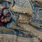 Moss silk with Jaquard Butti Saree