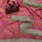 Moss silk with Jaquard Butti Saree