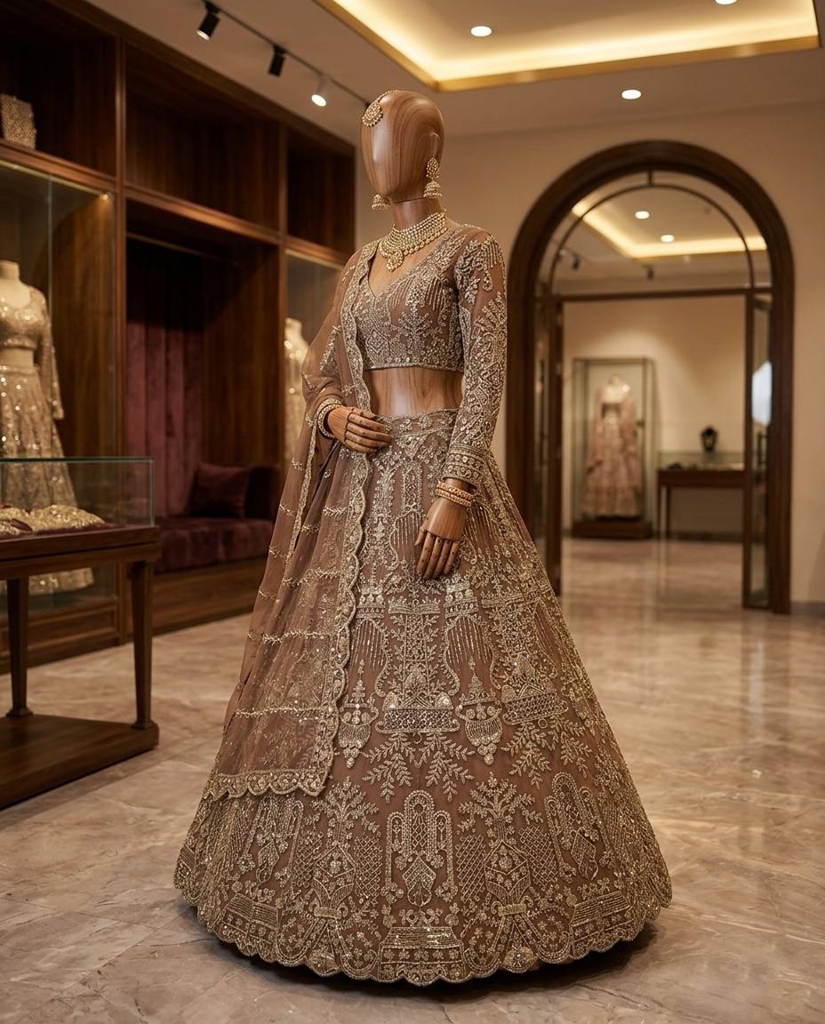 Launching 4 Meter Flared Premium Butterfly Net Lehenga