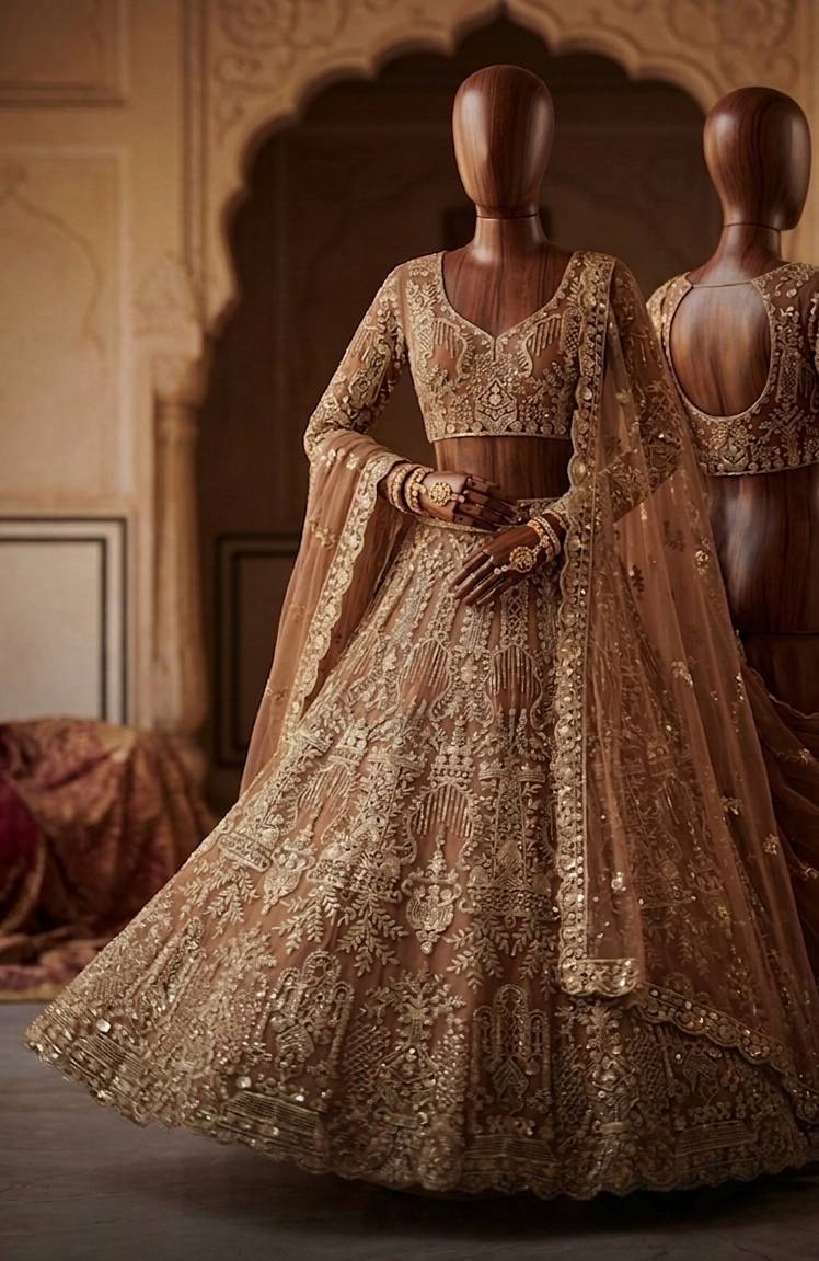 Launching 4 Meter Flared Premium Butterfly Net Lehenga