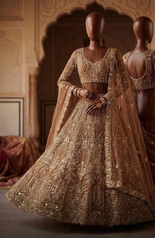 Launching 4 Meter Flared Premium Butterfly Net Lehenga