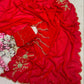 Soft Rangoli karsh cover with three layer cutdana saree
