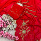 Soft Rangoli karsh cover with three layer cutdana saree
