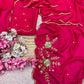 Soft Rangoli karsh cover with three layer cutdana saree