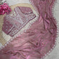 Beautiful Sequence Brits C- pallu work along saree