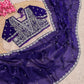 Beautiful Sequence Brits C- pallu work along saree