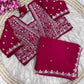 Beautiful Sequence Brits C- pallu work along saree