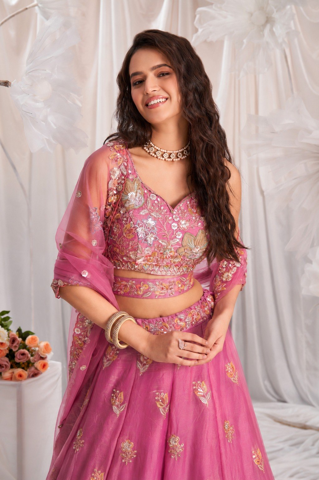 Fandy Zari Sequence & Embroidery Choli