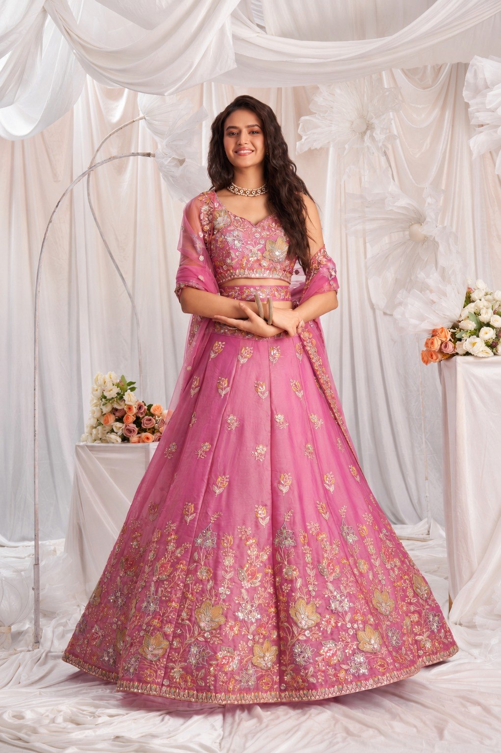 Fandy Zari Sequence & Embroidery Choli