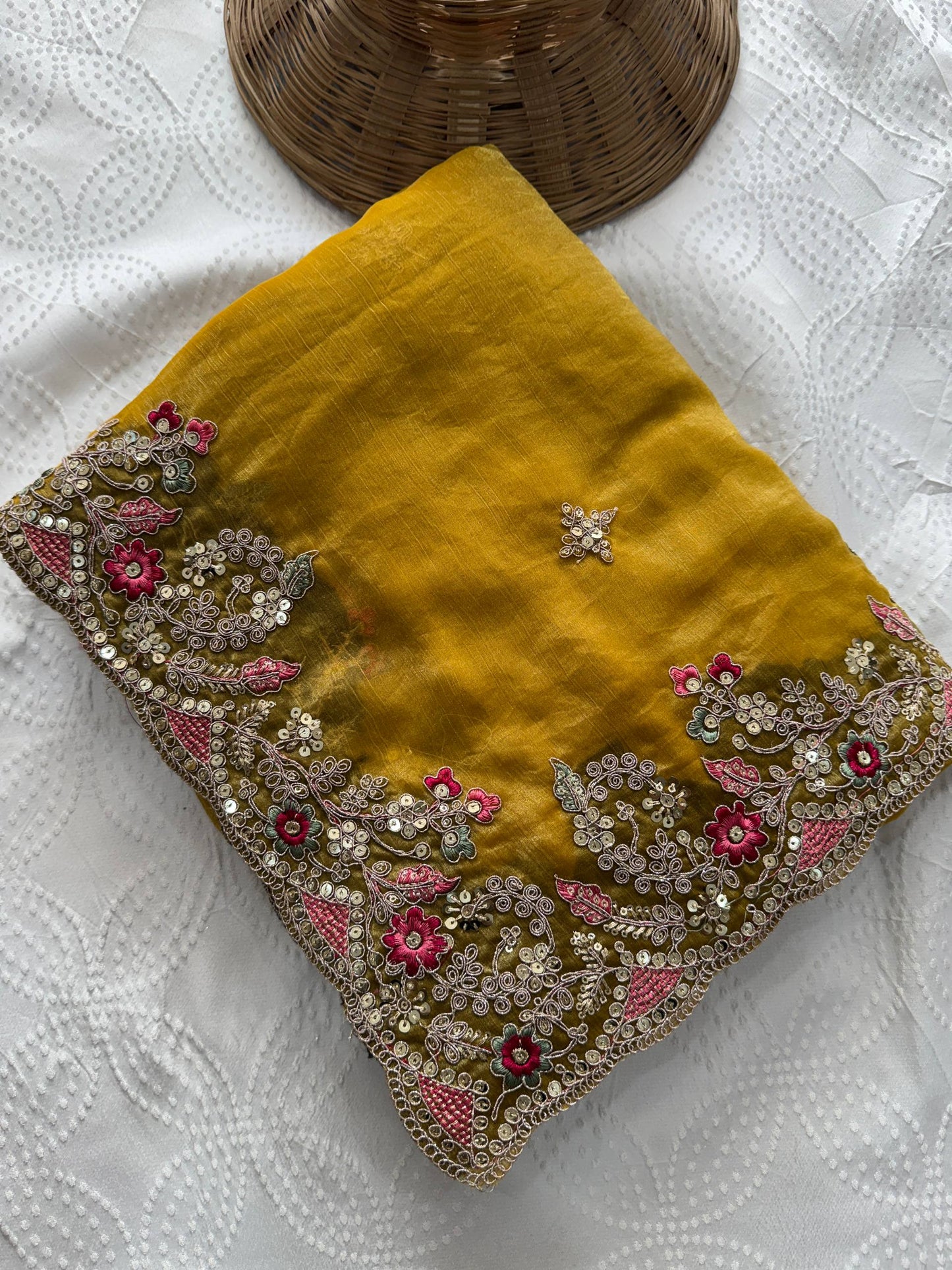 Party Wear Soft  Fendy Chiffon silk Saree
