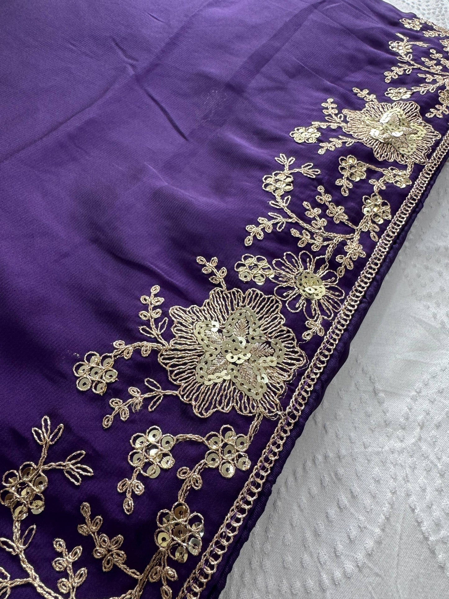 Designer Party Wear Fendy Satin Silk Saree