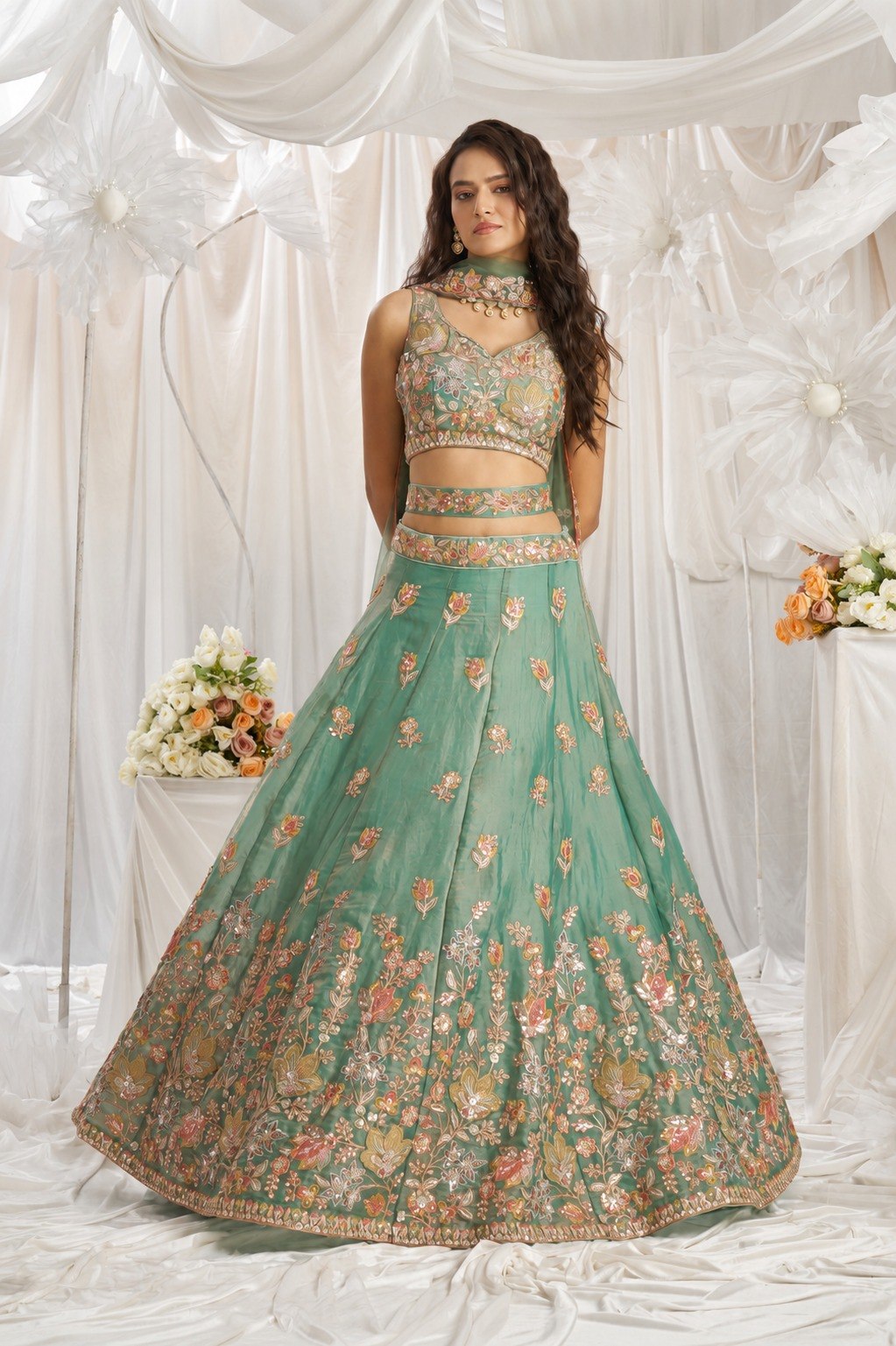 Fandy Zari Sequence & Embroidery Choli