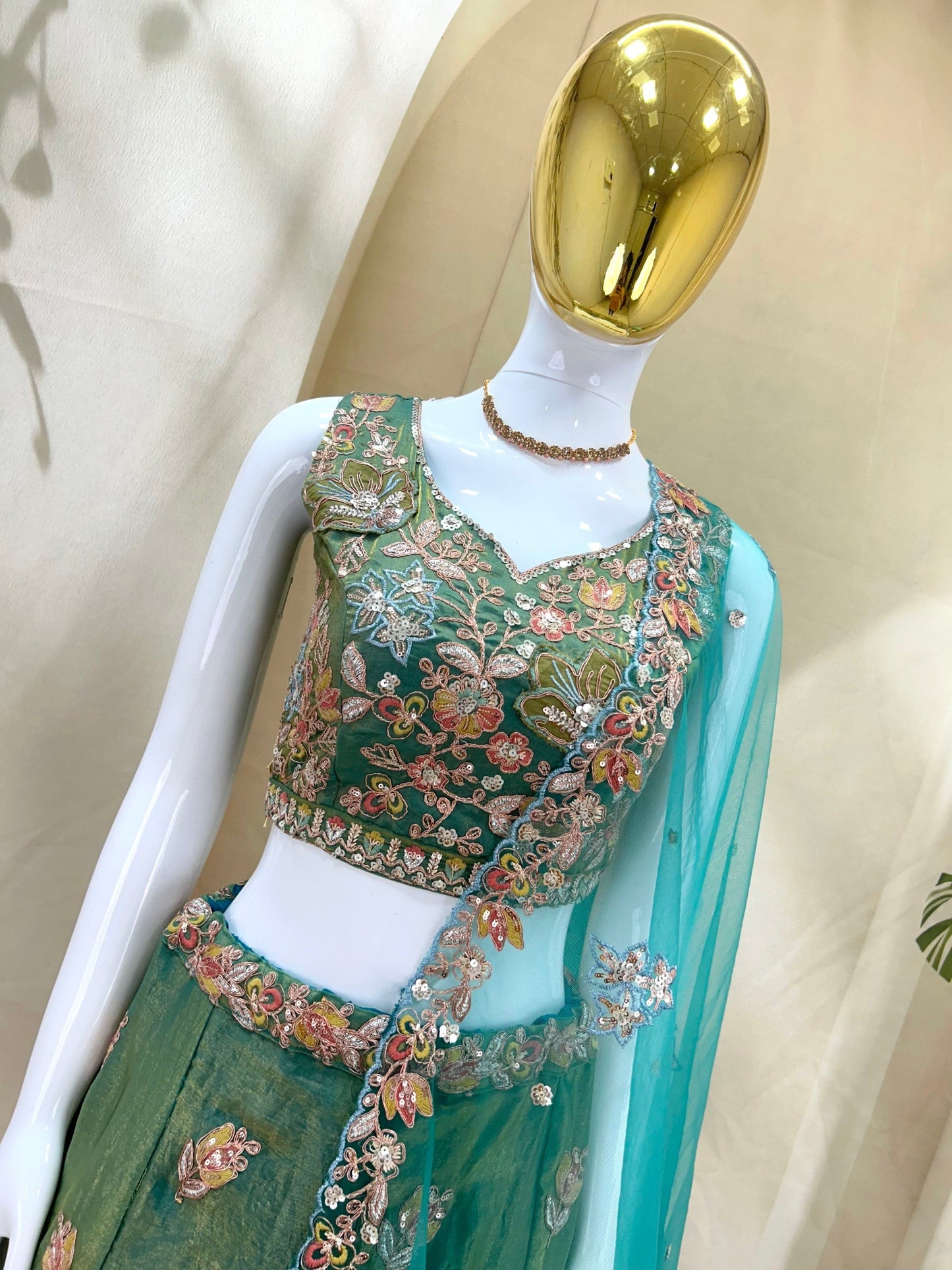 Fandy Zari Sequence & Embroidery Choli