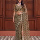 Net Bidds sequence pearls Embroidery Work Saree
