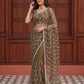Net Bidds sequence pearls Embroidery Work Saree