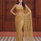 Net Bidds sequence pearls Embroidery Work Saree