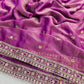 Soft Mocha Silk Beautiful Designer Saree