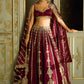 Kasturi silk lehenga with sequins dori & zari work choli
