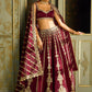 Kasturi silk lehenga with sequins dori & zari work choli