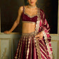 Kasturi silk lehenga with sequins dori & zari work choli