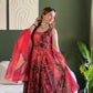 Elegant Patola printed festive gown with graceful flair