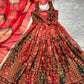 Elegant Patola printed festive gown with graceful flair