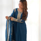 PURE CHINON SILK FABRIC WITH BEAUTIFUL EMBROIDERY ANARKALI