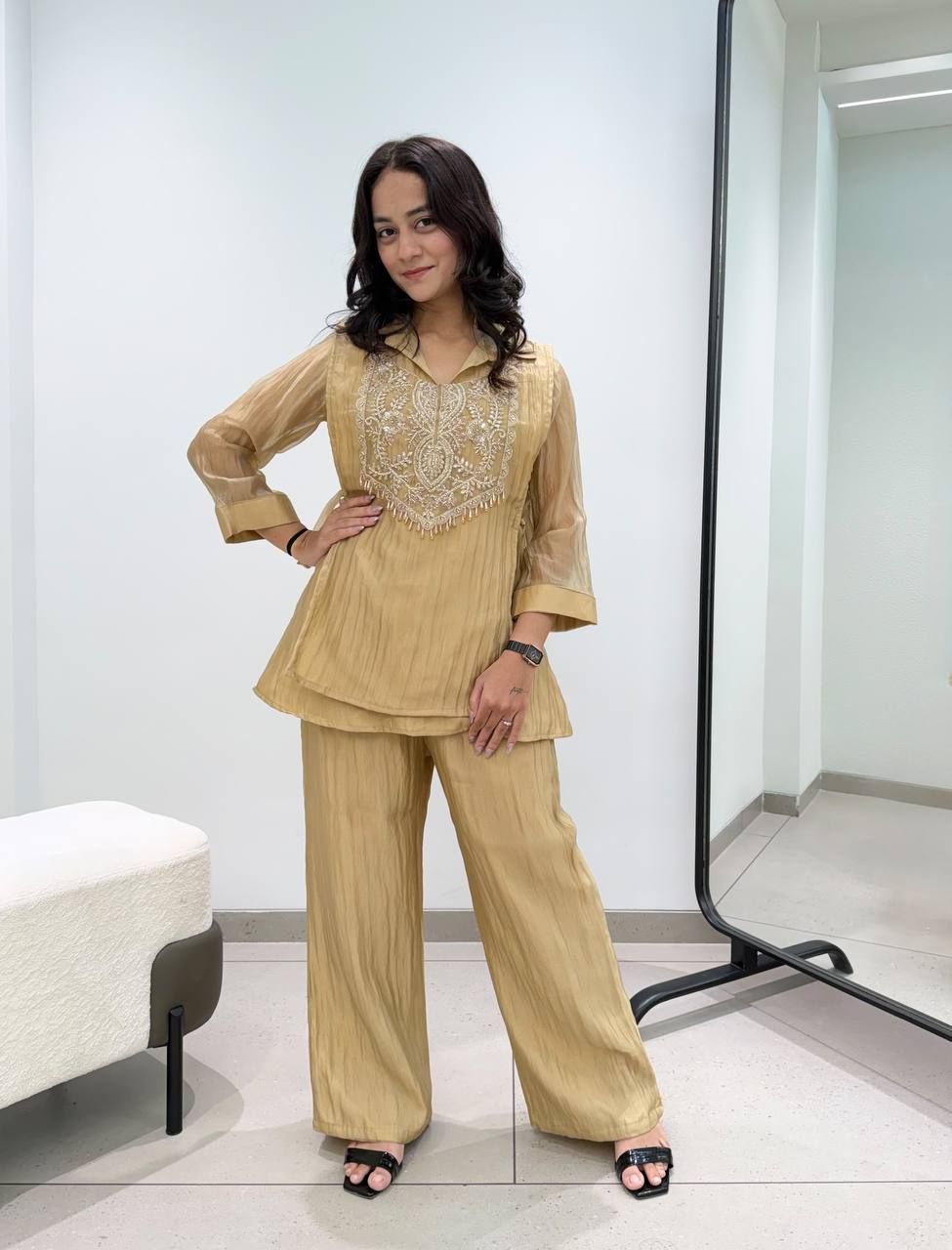 BEAUTIFUL BEADS EMBROIDERED CO-ORD SET